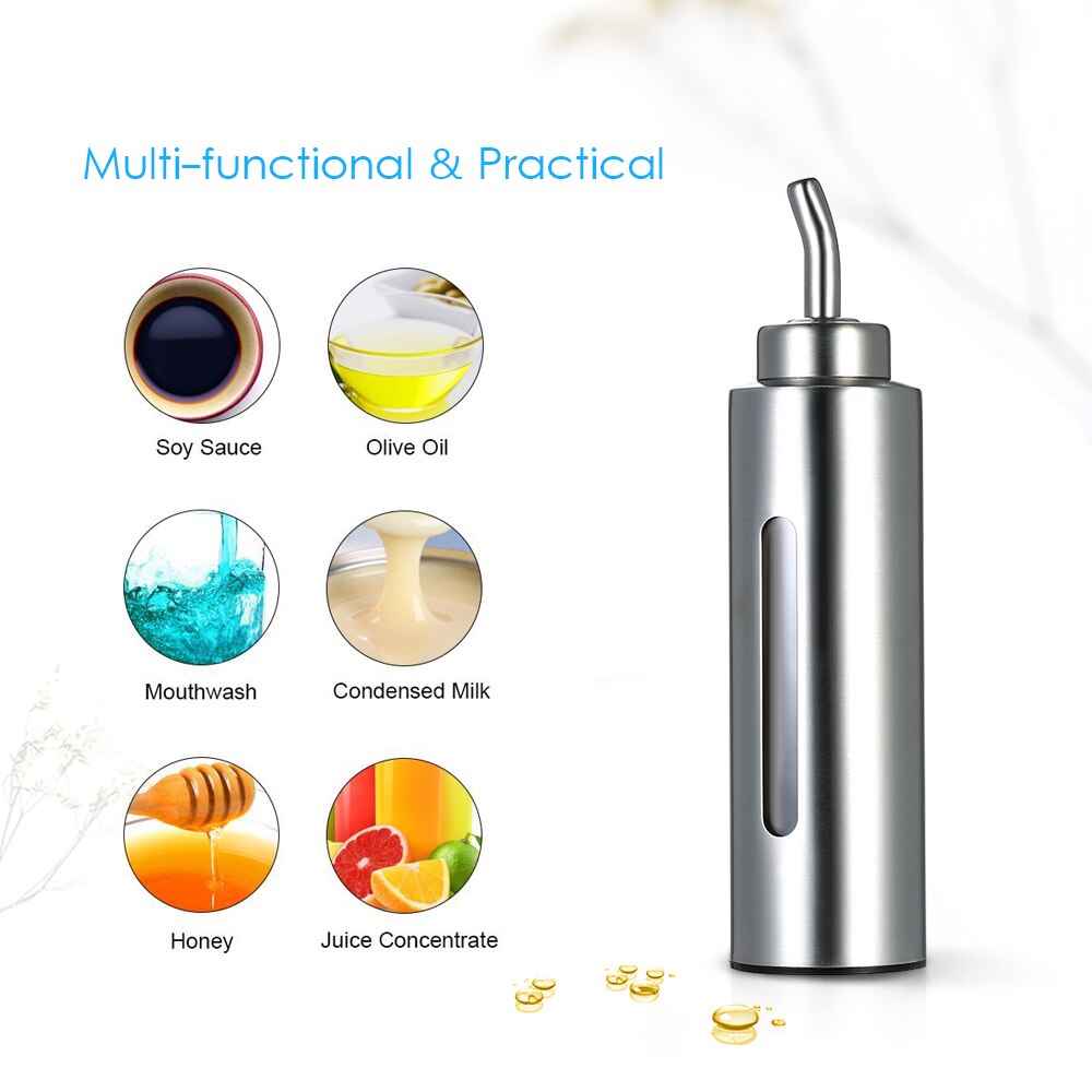 200ml/7oz Oil Dispenser Cruet Stainless Steel