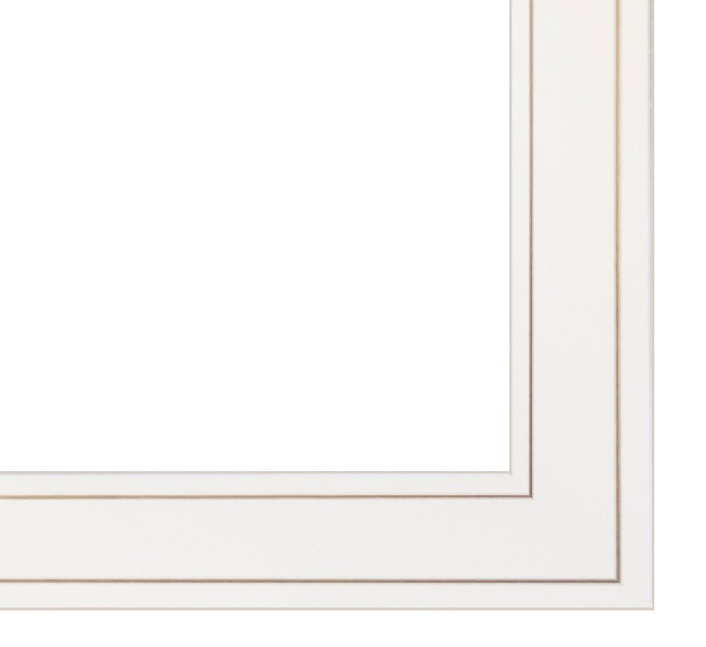 Set Of Three Coffee And Tea White Framed Kitchen Wall Art With Mirror